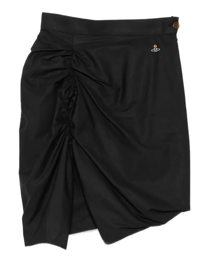 Vivienne Westwood Panther ruched mini skirt - Schwarz Schwarz