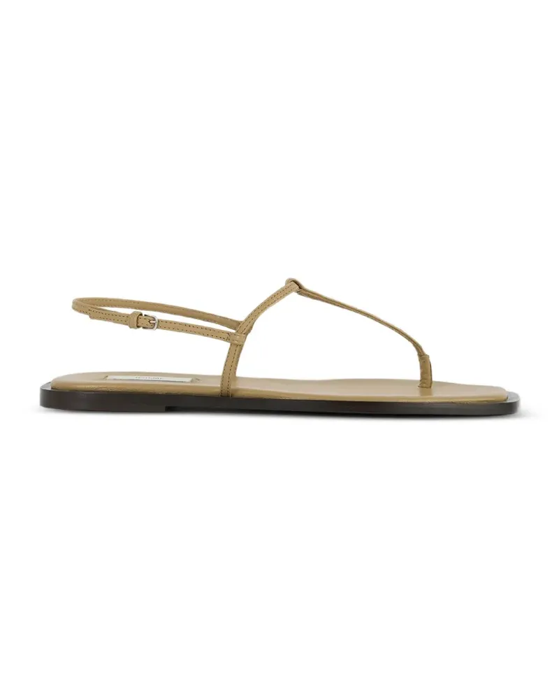 Totême T-strap leather sandals - Nude Nude