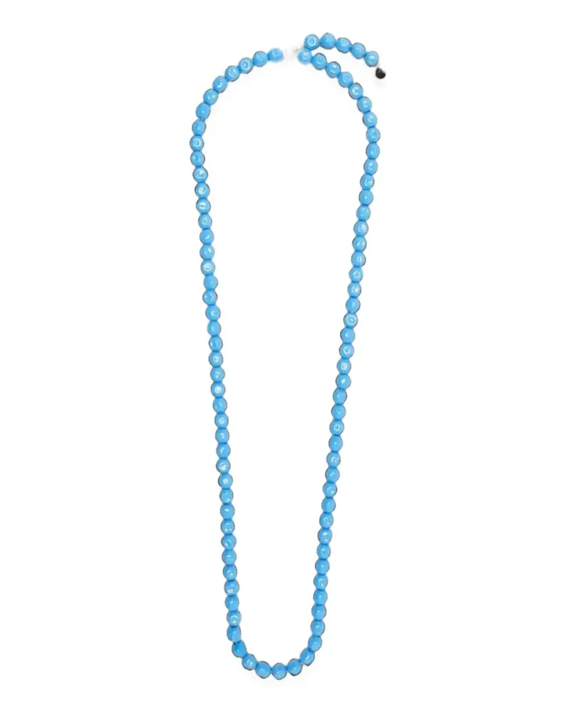 Jil Sander Ancestor Moon beaded necklace - Blau Blau