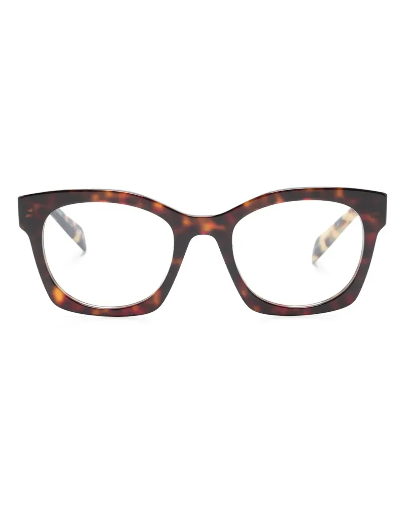 Prada Runde Brille in Schildpattoptik - Braun Braun