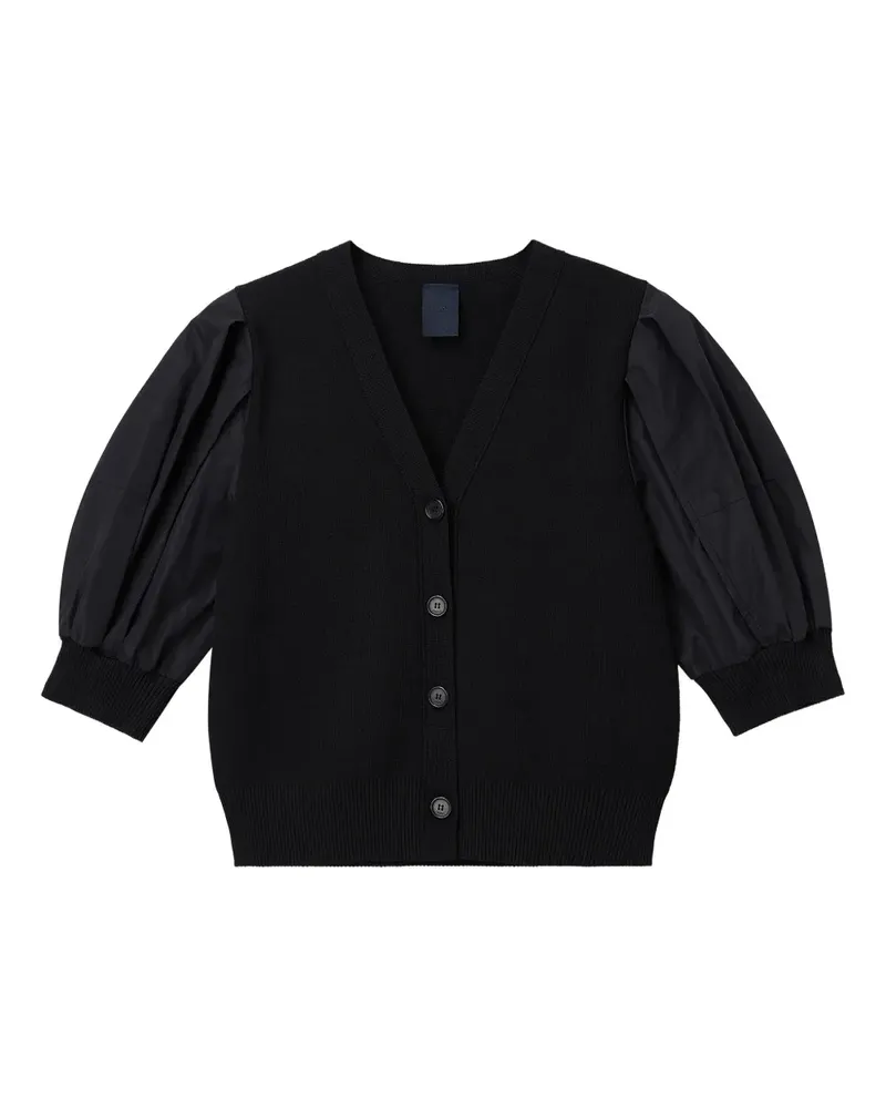 JUUN.J puff-sleeve button cardigan - Schwarz Schwarz