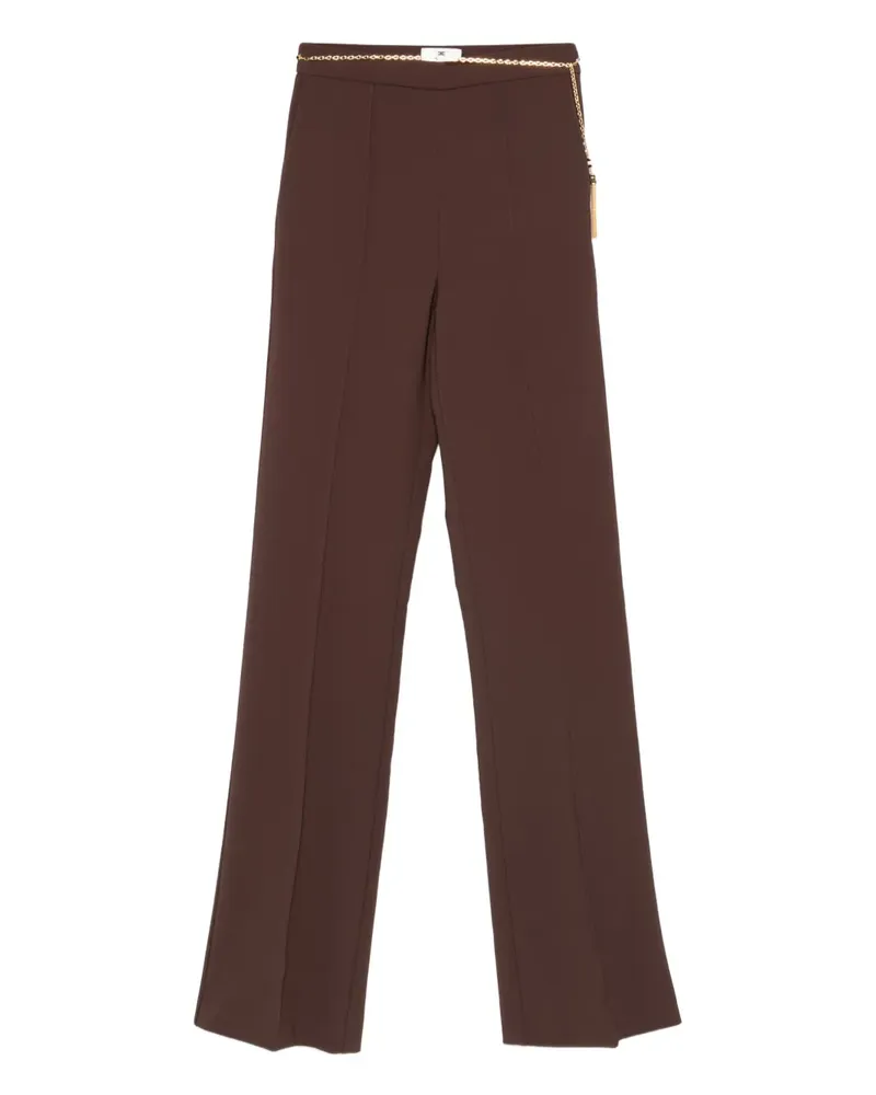 Elisabetta Franchi Hose mit Zierkette - Braun Braun
