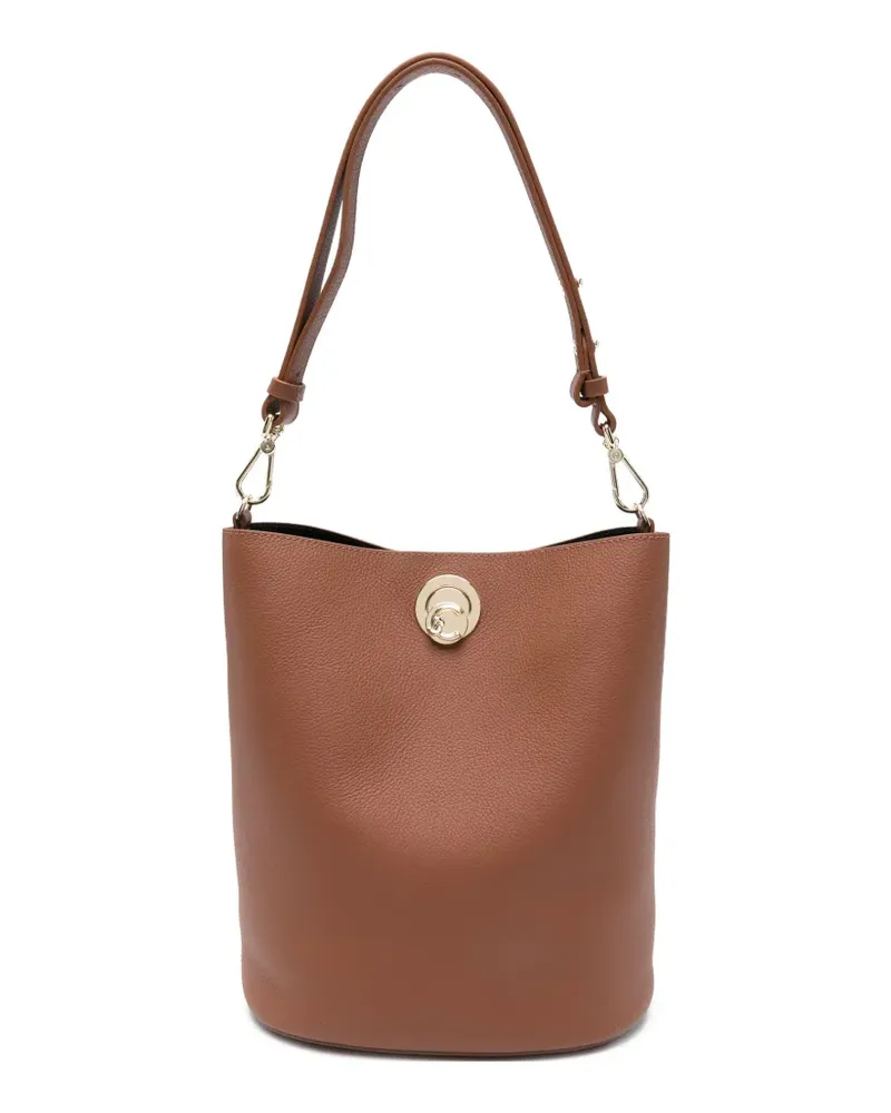 Coccinelle Nikla Schultertasche mit rundem Verschluss - Braun Braun