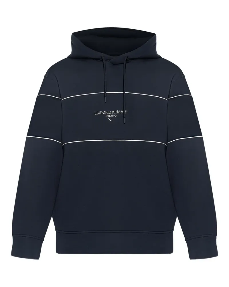 Emporio Armani Hoodie mit Logo-Print - Blau Blau
