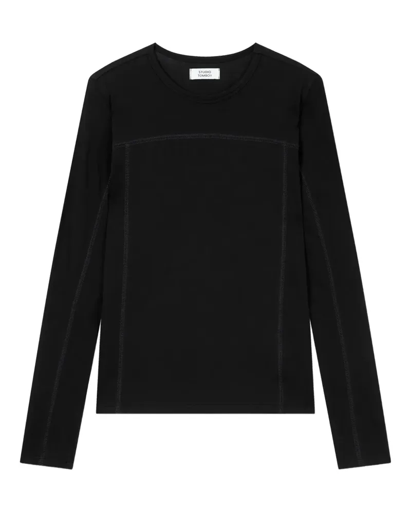 STUDIO TOMBOY stitch-detail long-sleeve t-shirt - Schwarz Schwarz