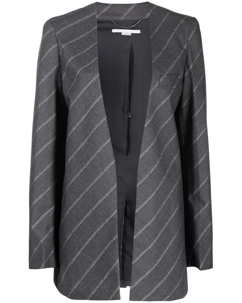 Stella McCartney Sakko mit Logo-Print - Grau Grau