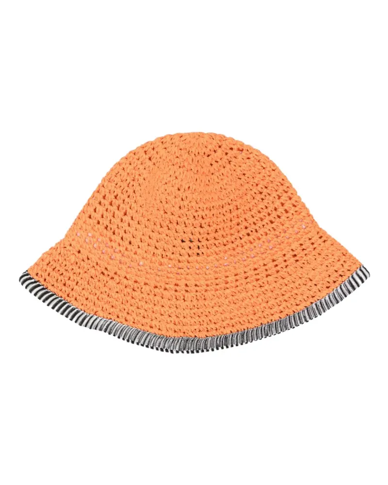 Missoni Gehäkelter Fischerhut mit gestreiften Details - Orange Orange
