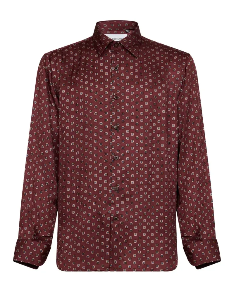 Costumein Hemd mit geometrischem Print - Rot Rot