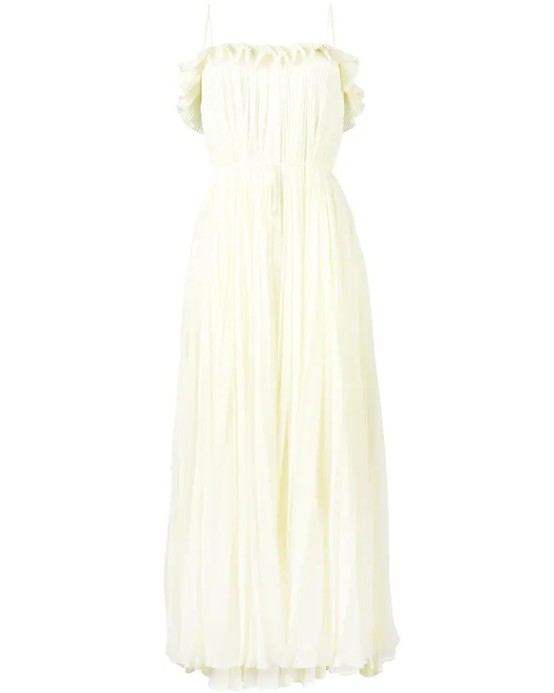 Adam Lippes Seidenkleid mit Falten - Gelb Gelb