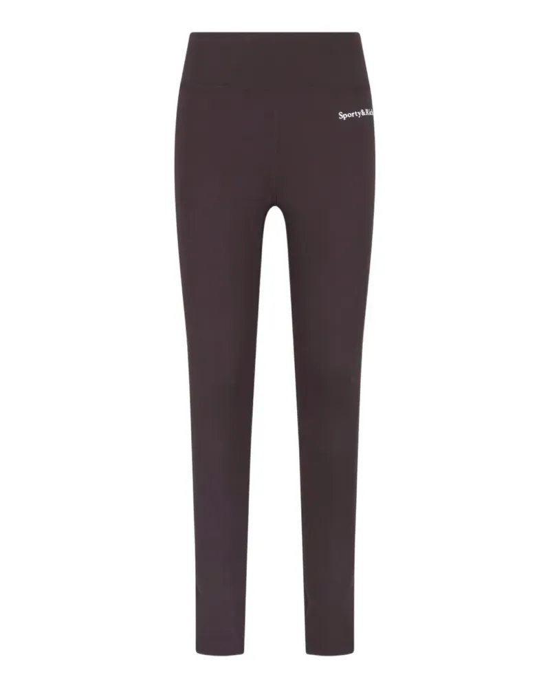 SPORTY & RICH logo-print leggings - Braun Braun