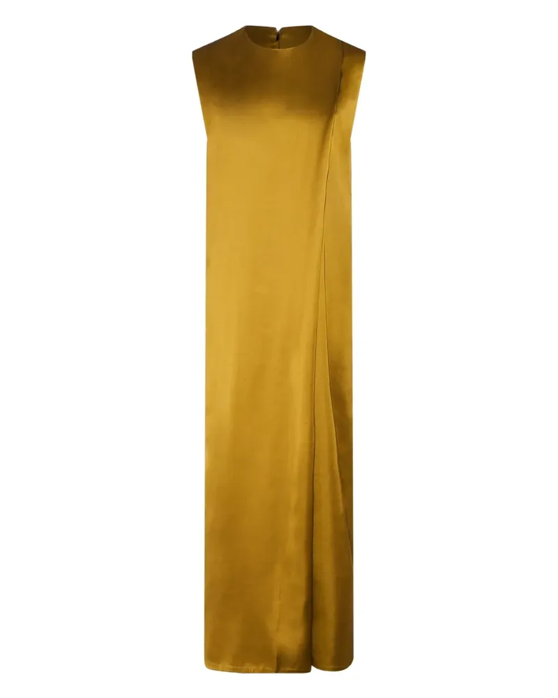 Yves Salomon Maxikleid aus Satin - Gold Gold