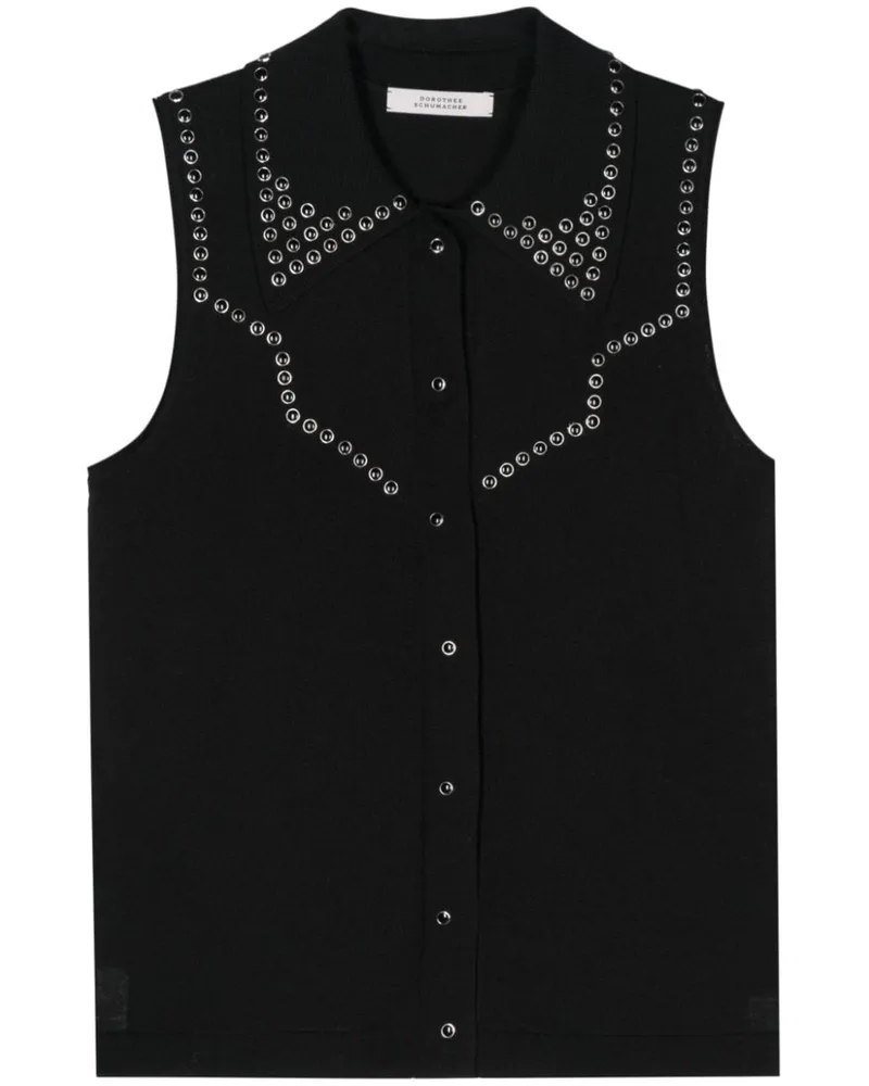 Dorothee Schumacher Gestricktes Oberteil mit Nieten - Schwarz Schwarz