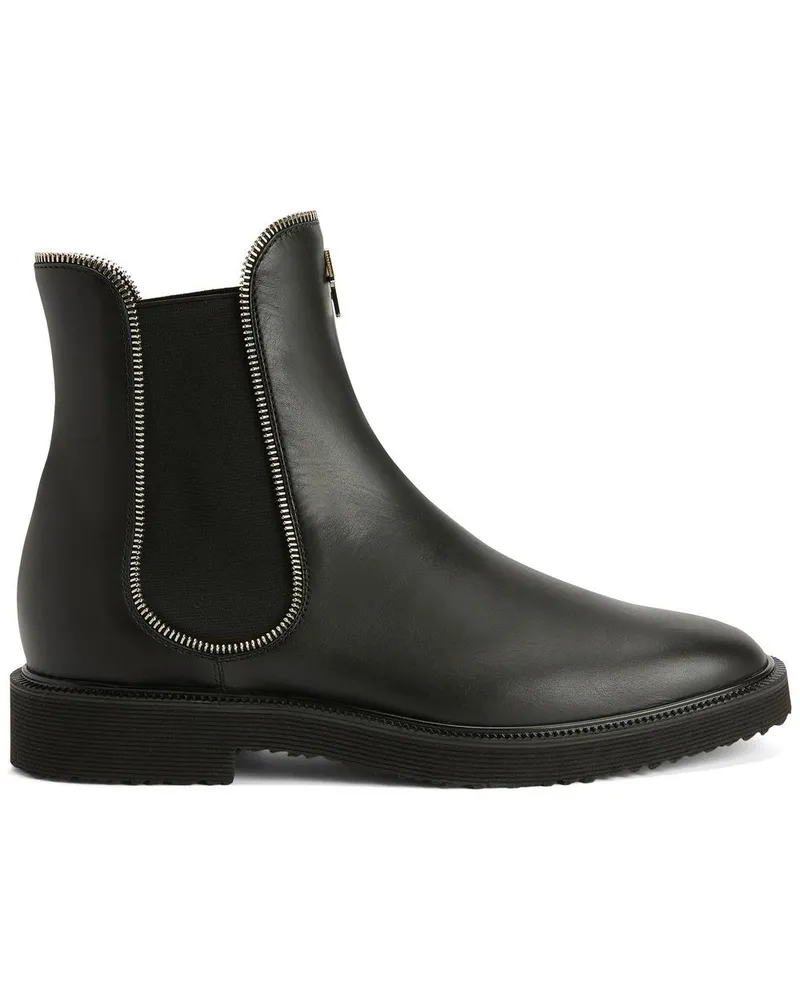 Giuseppe Zanotti Stiefel mit Reißverschlussdetail - Schwarz Schwarz