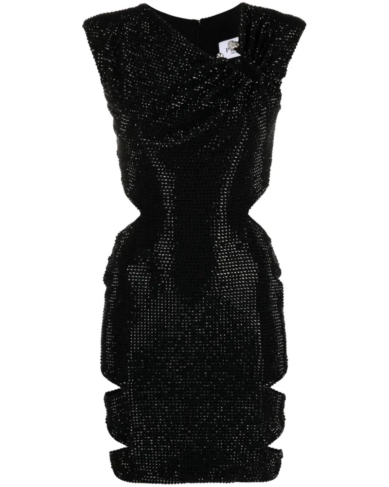 Philipp Plein Minikleid mit Kristallen - Schwarz Schwarz