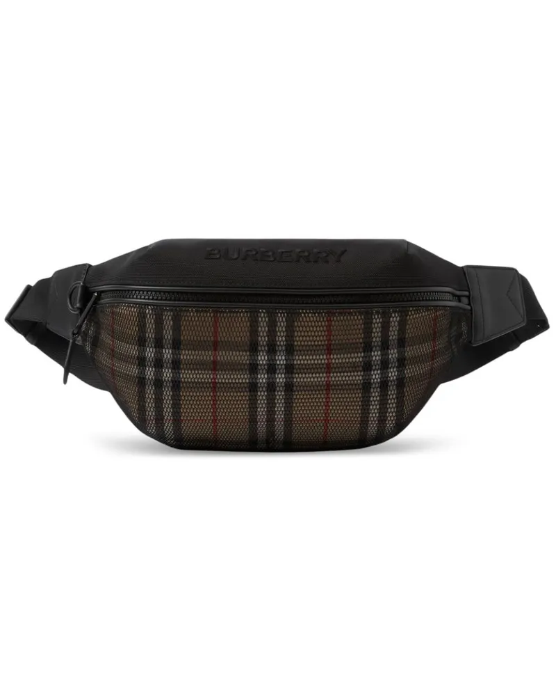 Burberry Karierte Sonny Gürteltasche - Schwarz Schwarz