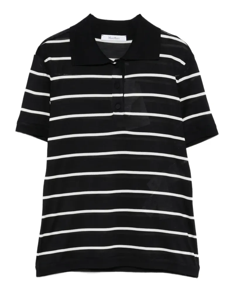 Max Mara striped polo top - Blau Blau
