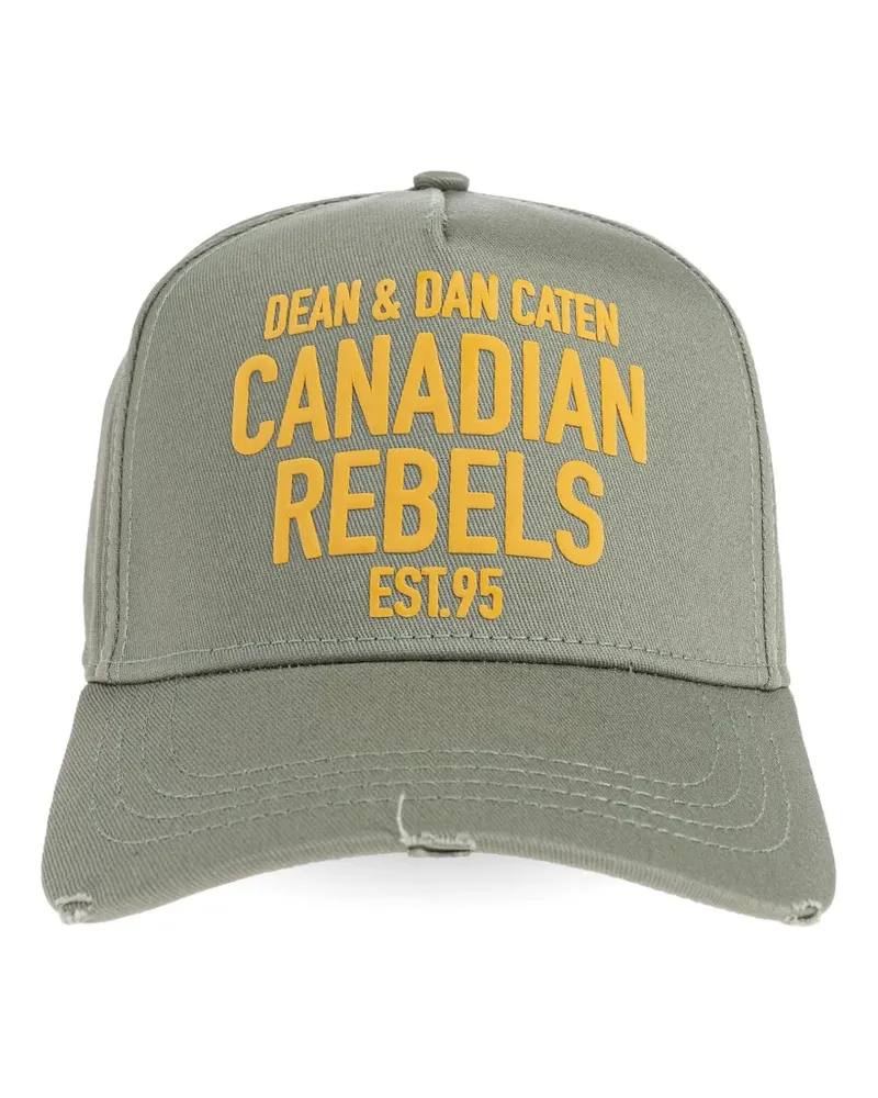 Dsquared2 Baseballkappe im Distressed-Look - Grün Grün