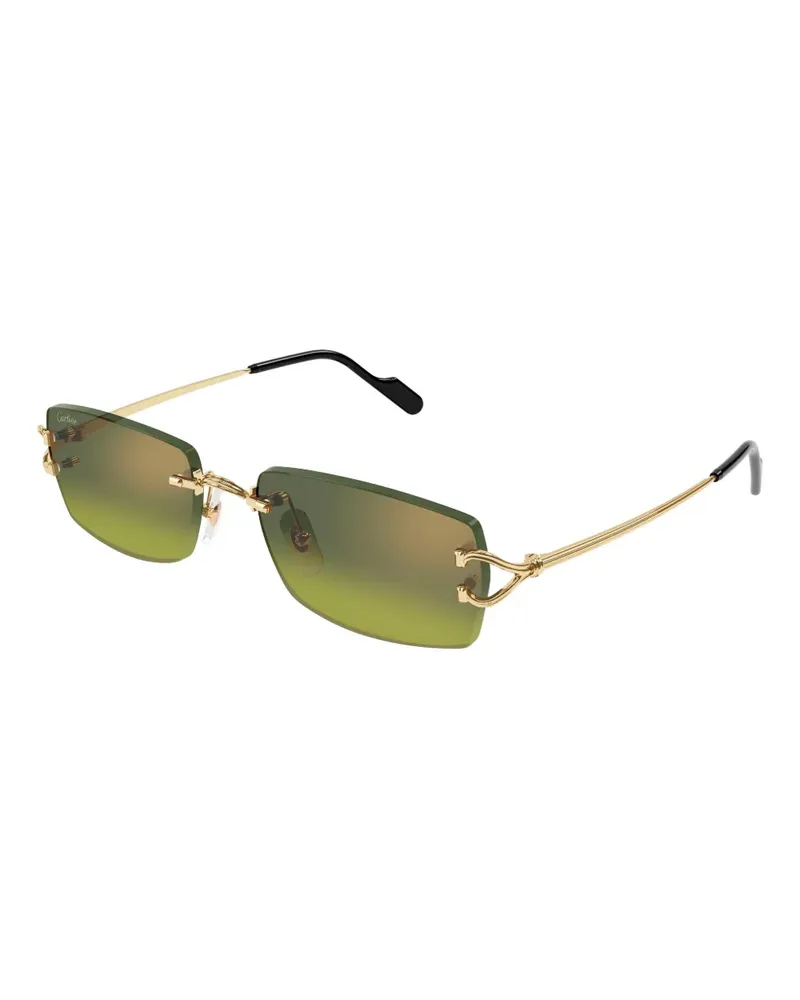 Cartier Sonnenbrille mit rundem Gestell - Gold Gold