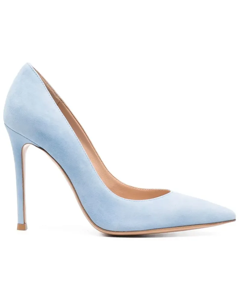 Gianvito Rossi Spitze Pumps aus Wildleder - Blau Blau