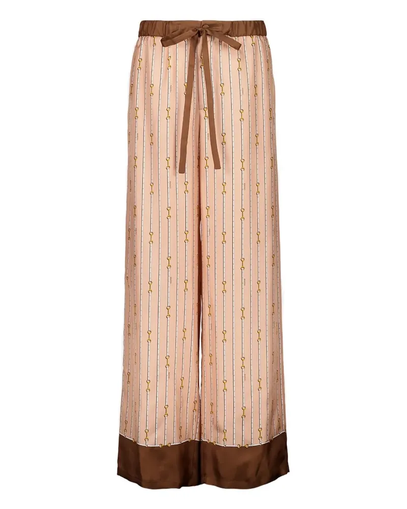 Gucci Seidenhose mit Print - Rosa Rosa