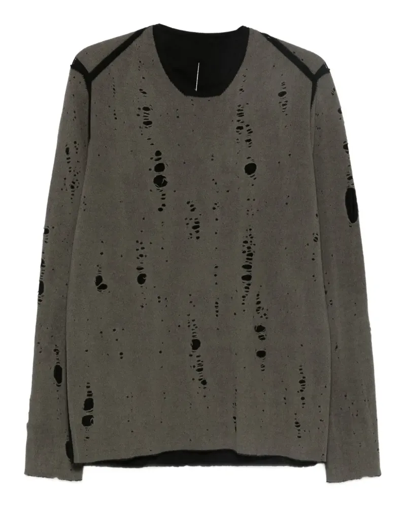 Label Under Construction Pullover im Distressed-Look - Grau Grau