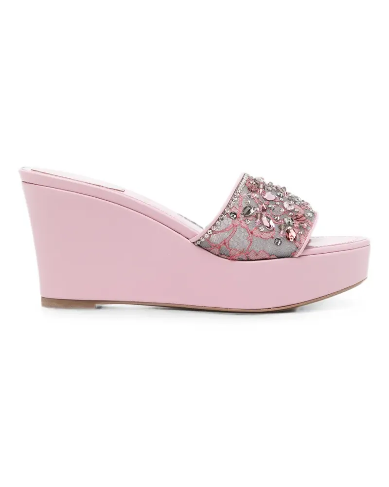 René Caovilla 100mm Christy crystal-embellished sandals - Rosa Rosa