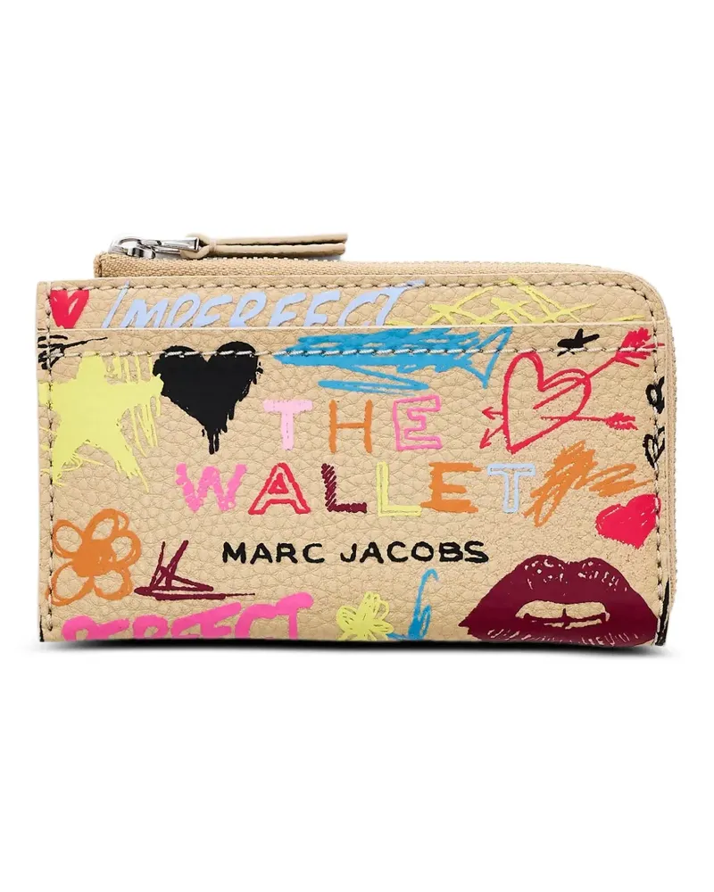 Marc Jacobs Scribble Top Portemonnaie mit Reißverschluss - Nude Nude