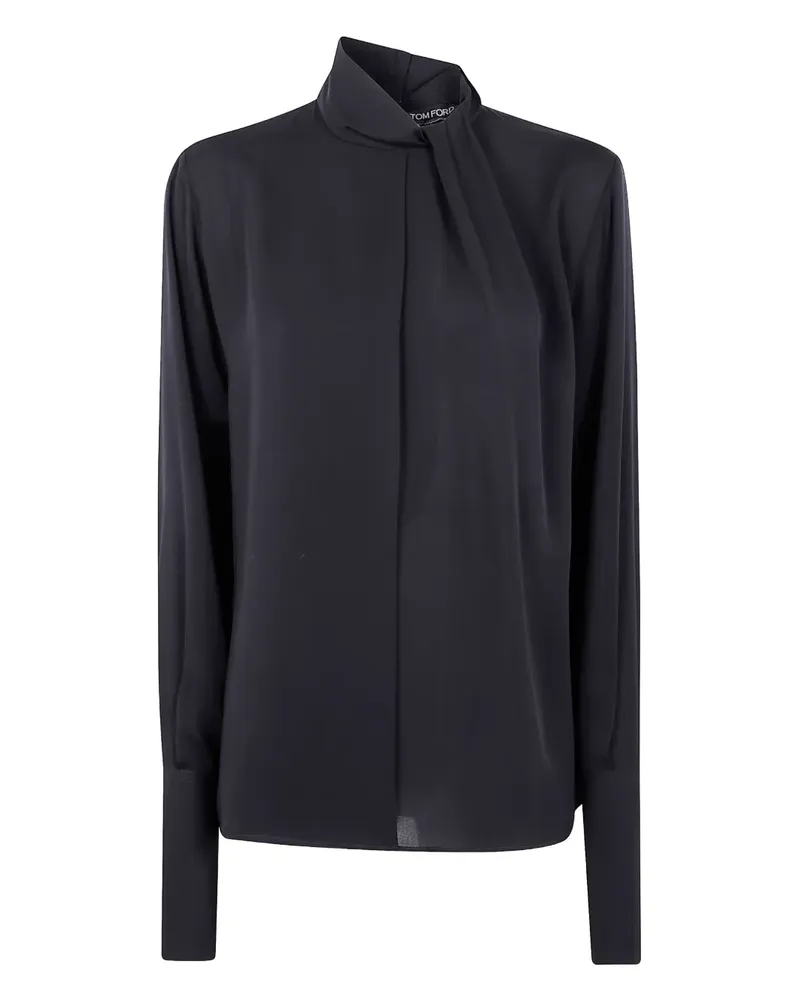 Tom Ford Bluse mit asymmetrischem Ausschnitt - Schwarz Schwarz