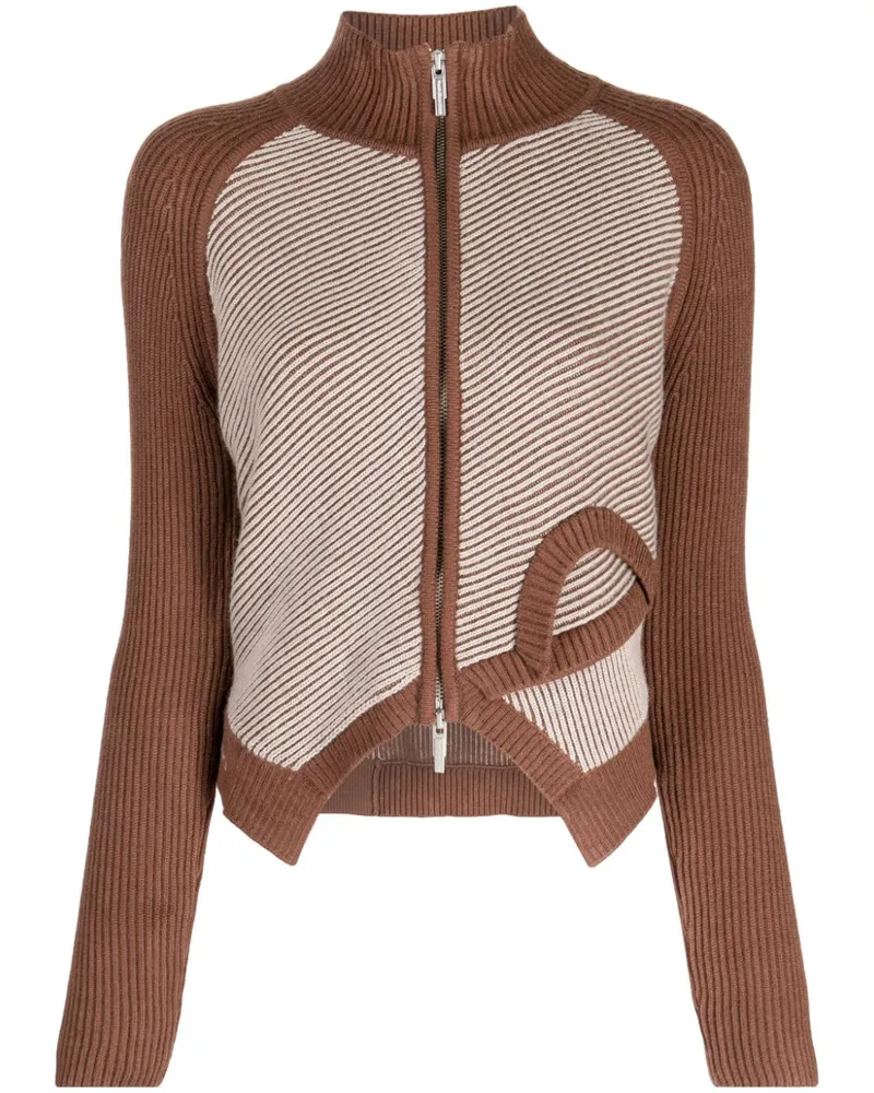Feng Chen Wang Cardigan mit Intarsienmuster - Braun Braun