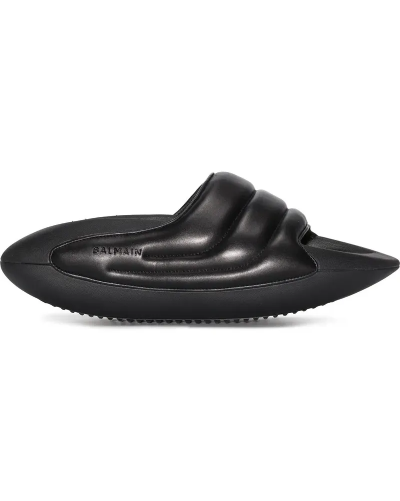Balmain Gesteppte B-It-Puffy Pantoletten - Schwarz Schwarz