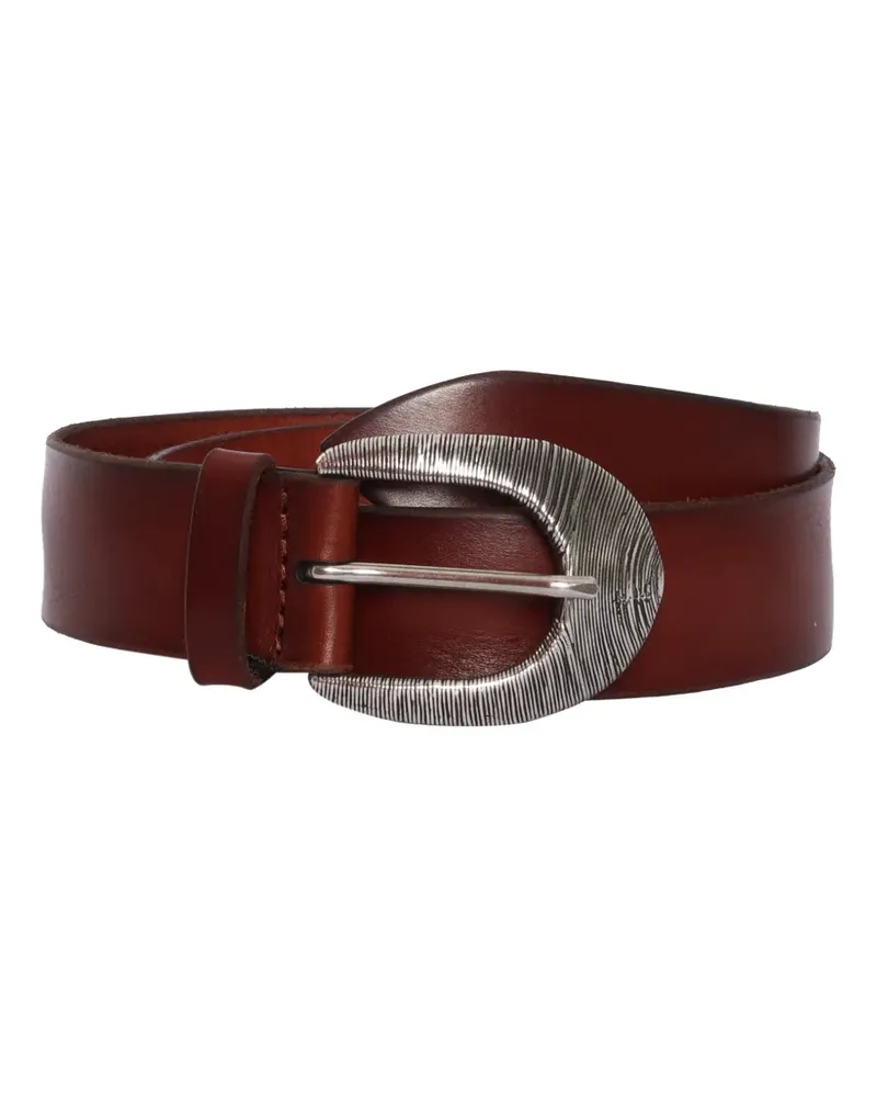 Orciani textured buckle leather belt - Rot Rot