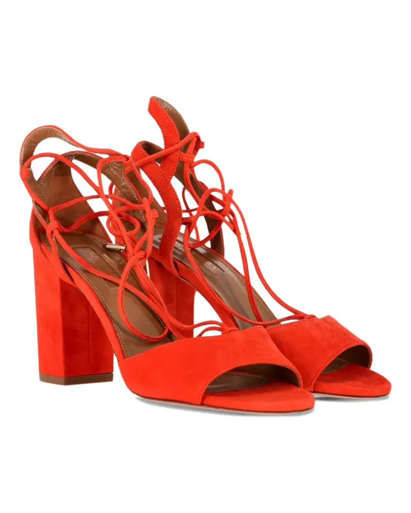 Aquazzura Austin Riemchensandalen mit Blockabsatz - Orange Orange