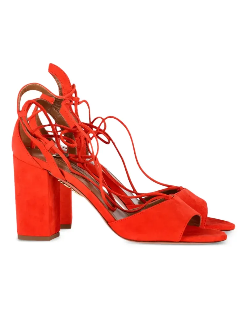 Aquazzura Austin Riemchensandalen mit Blockabsatz - Orange Orange