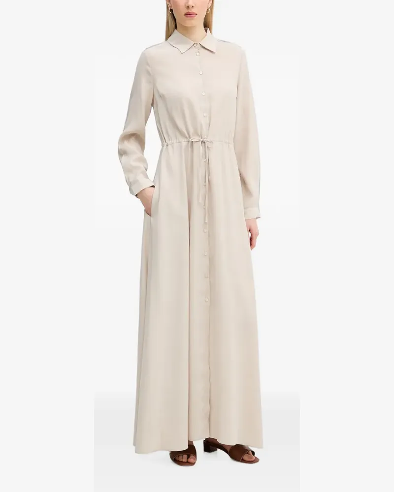 Gaudi drawstring-waist button-up maxi dress - Nude Nude