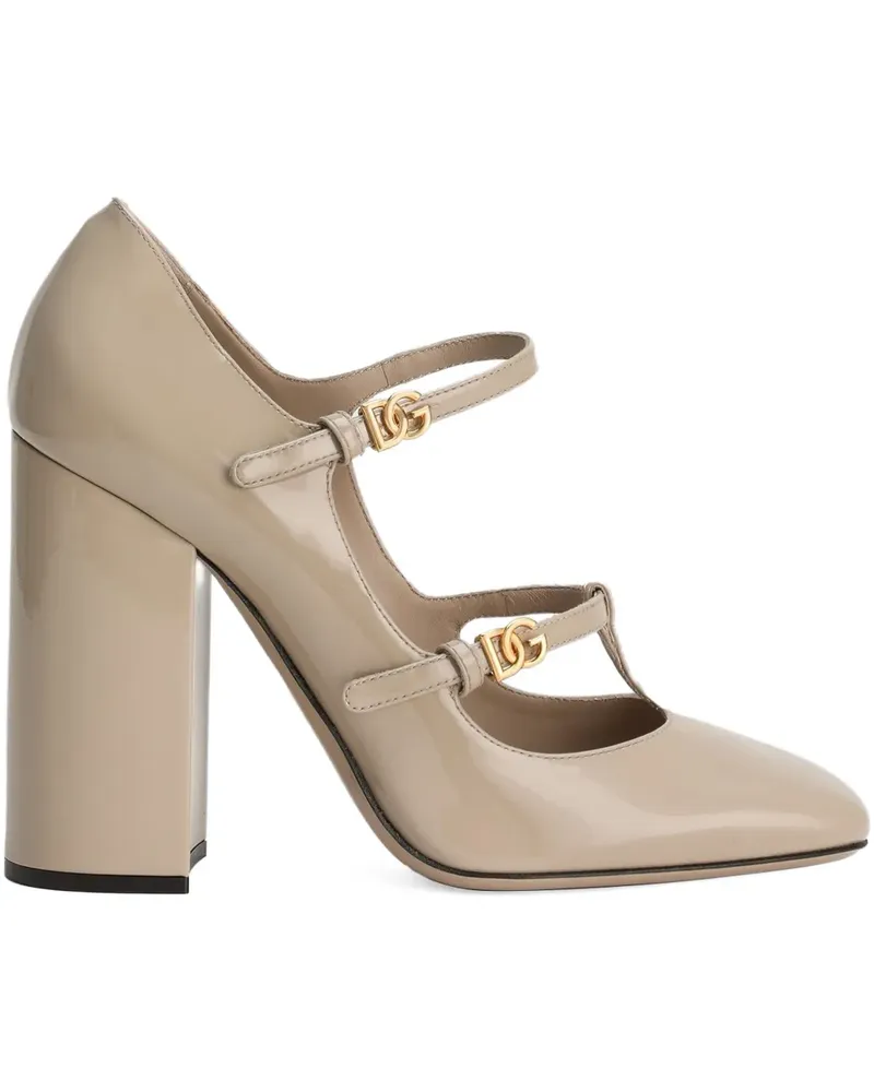 Dolce & Gabbana Pumps mit DG-Schnalle - Nude Nude