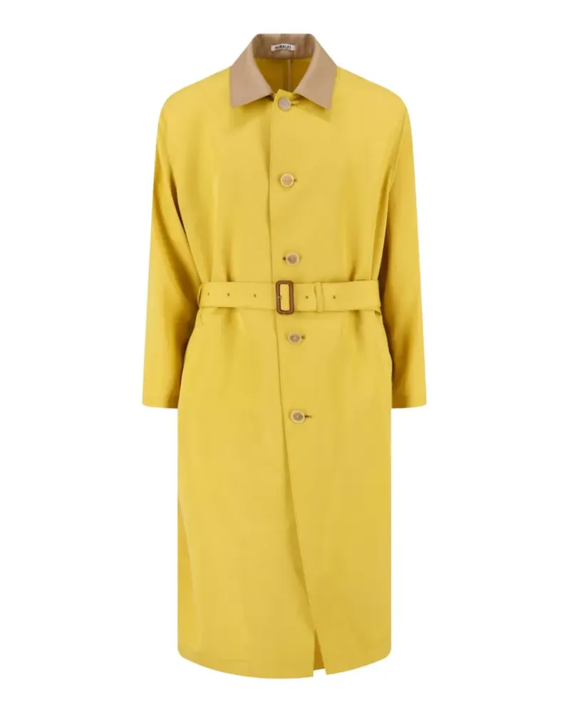 AURALEE belted trench coat - Gelb Gelb