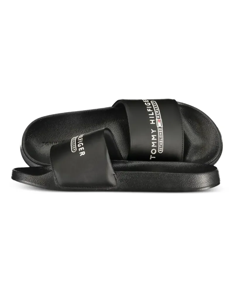 Tommy Hilfiger logo-print sandals - Schwarz Schwarz