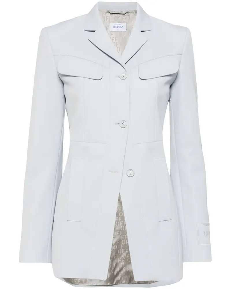 OFF-WHITE Sakko mit Logo-Stickerei - Blau Blau