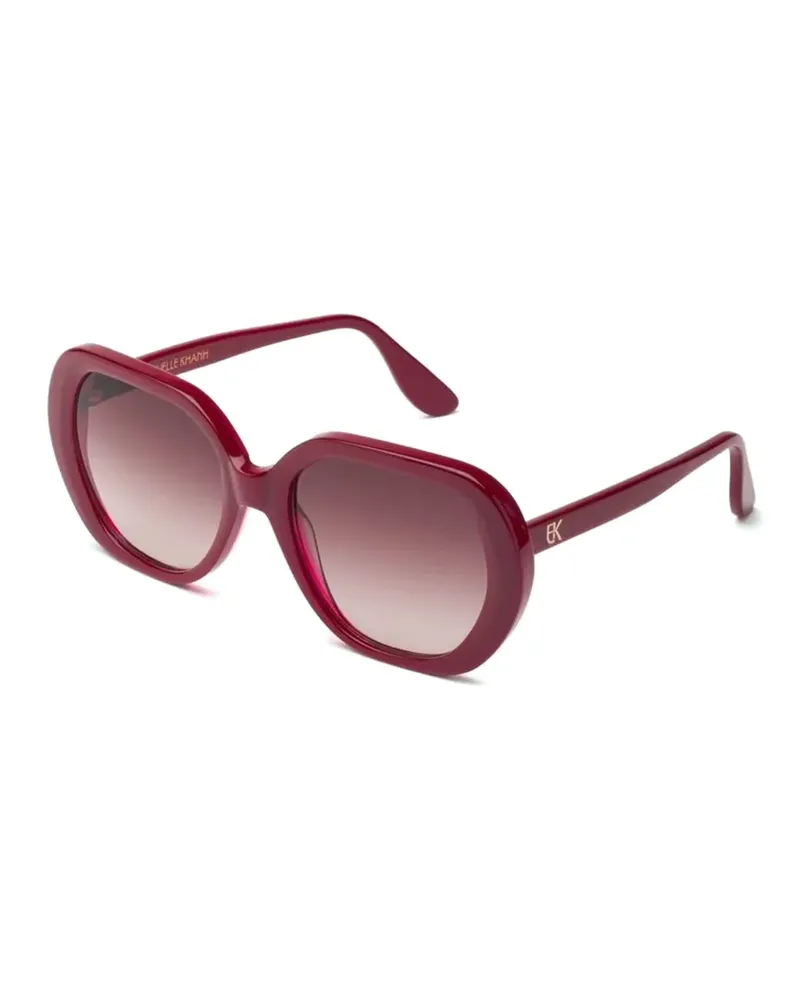 Emmanuelle Khanh Orphee-Sol oval-frame sunglasses - Rot Rot