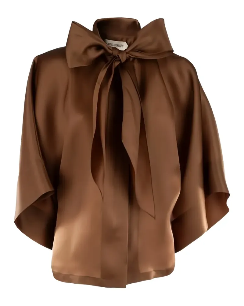 Alberta Ferretti Hemd mit Schluppe - Braun Braun