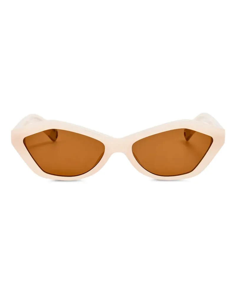 Jacquemus Bambino geometric-frame sunglasses - Nude Nude