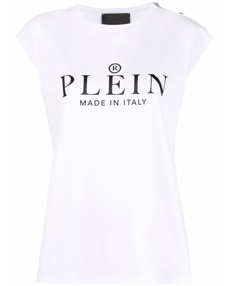 Philipp Plein T-Shirt mit Logo-Print - Weiß Weiß