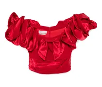 Corsage mit Rüschen - Rot