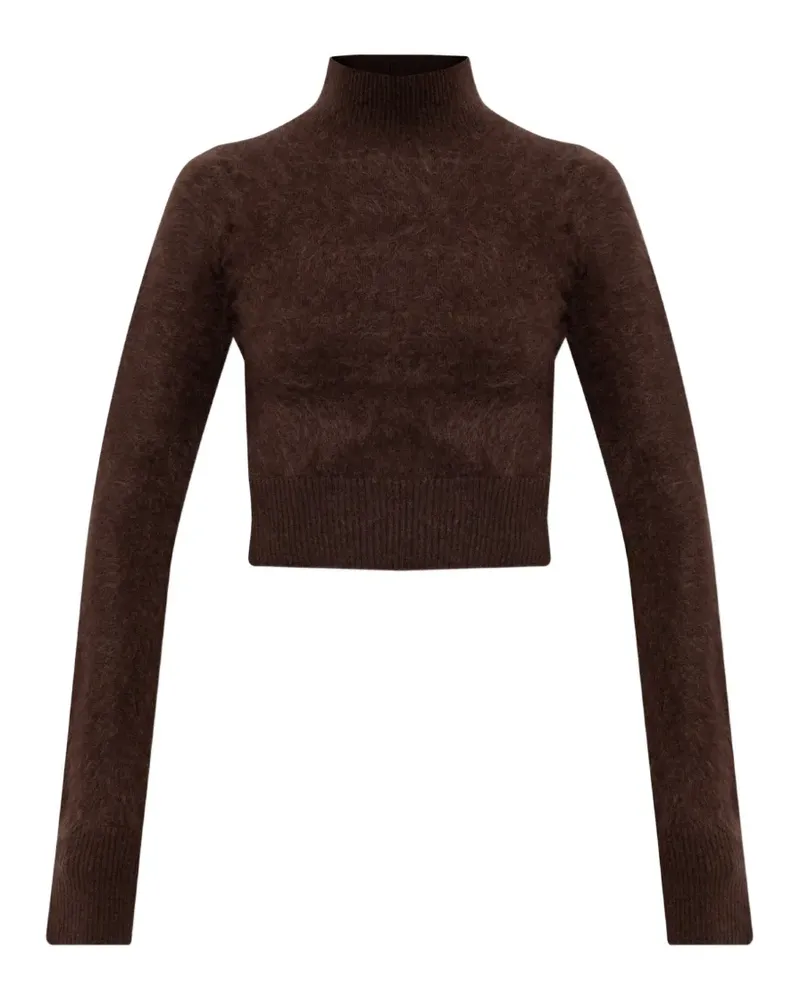 SPORTMAX Agio cropped cashmere sweater - Braun Braun