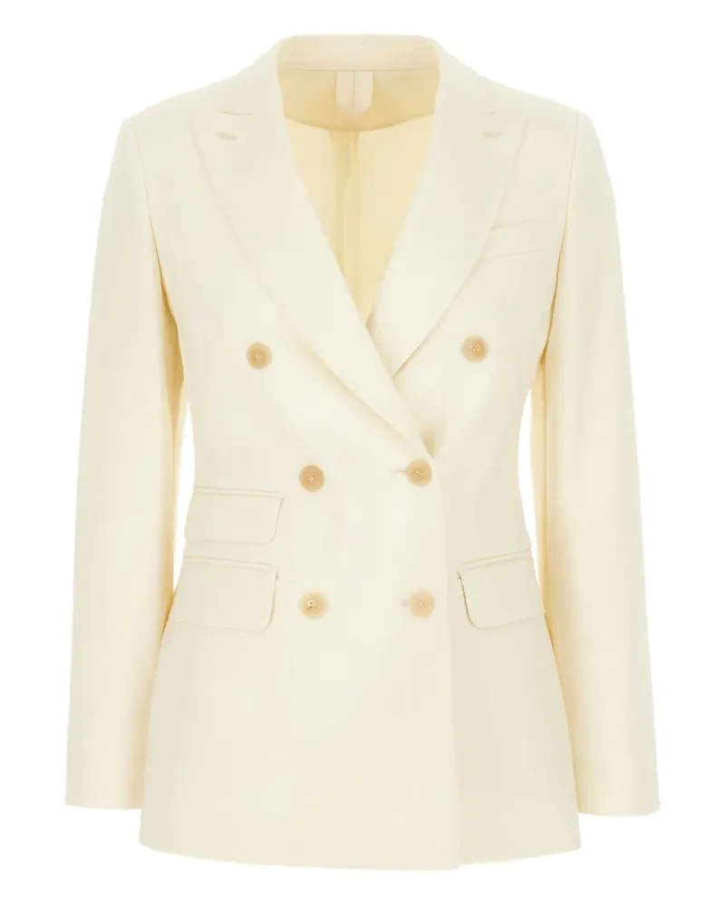 Max Mara Doppelreihiges Sakko - Weiß Weiß