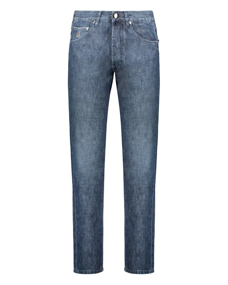 MOORER Five-Pocket-Jeans - Blau Blau