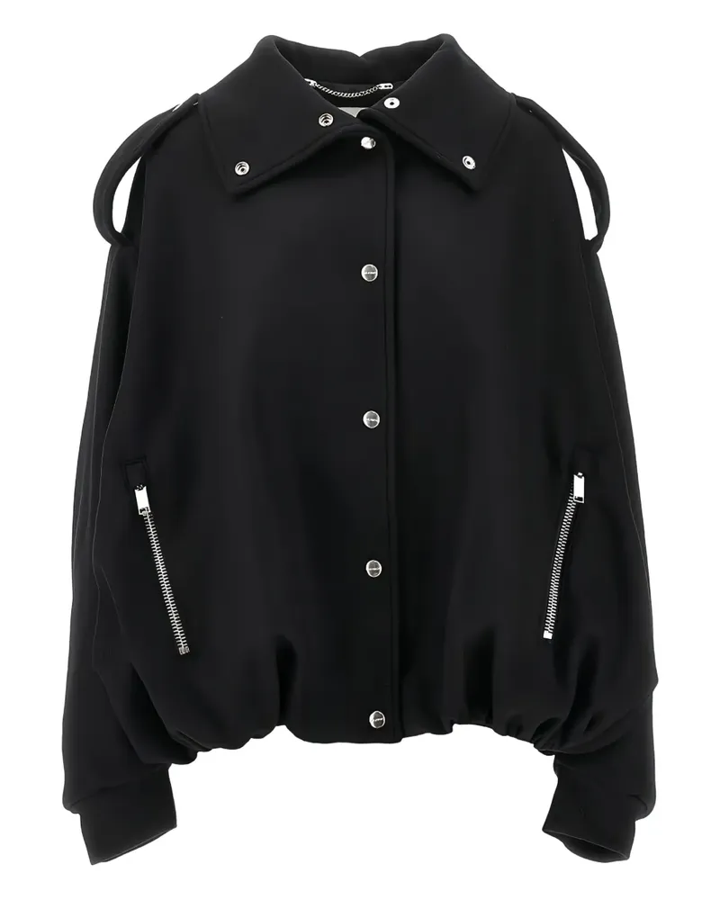 HALFBOY button bomber jacket - Schwarz Schwarz