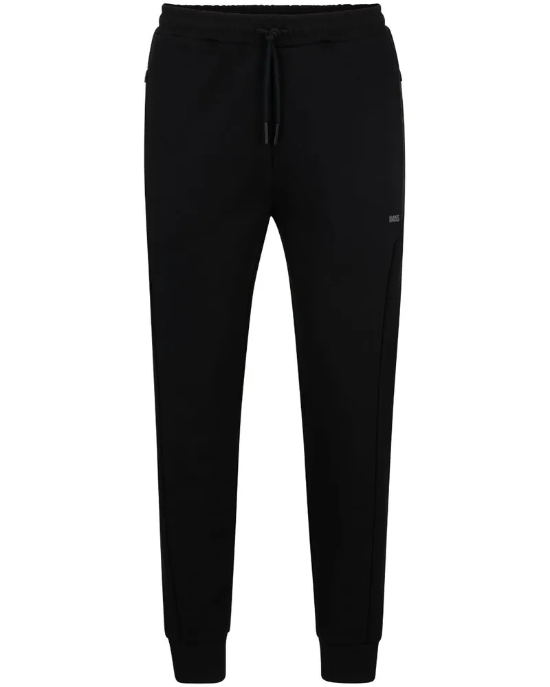 HUGO BOSS Tapered-Jogginghose mit Logo-Print - Schwarz Schwarz