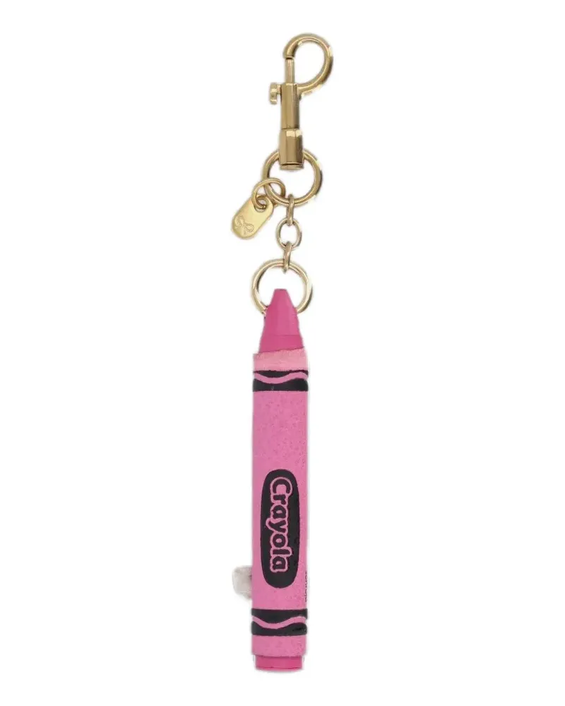 Anya Hindmarch Crayola leather keyring - Rosa Rosa