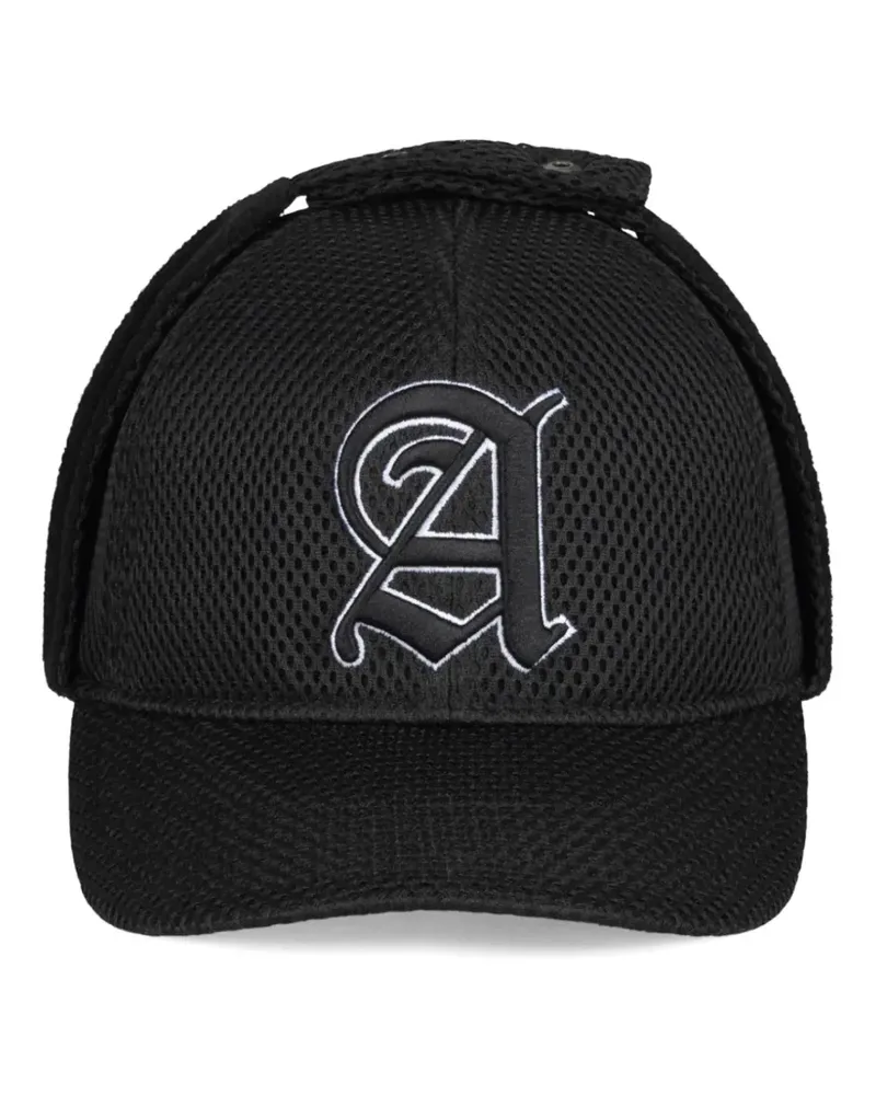 Aries Airtex Trapper logo-embroidered mesh-panel cap - Schwarz Schwarz